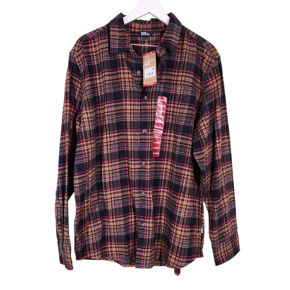NWT Eddie Bauer Shirt Mens Flannel Button Up Plaid Long Sleeve, Sz XL - Picture 1 of 10